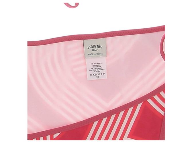 Traje de baño Hermès T.FR 38 Poliéster Roja - vista 4
