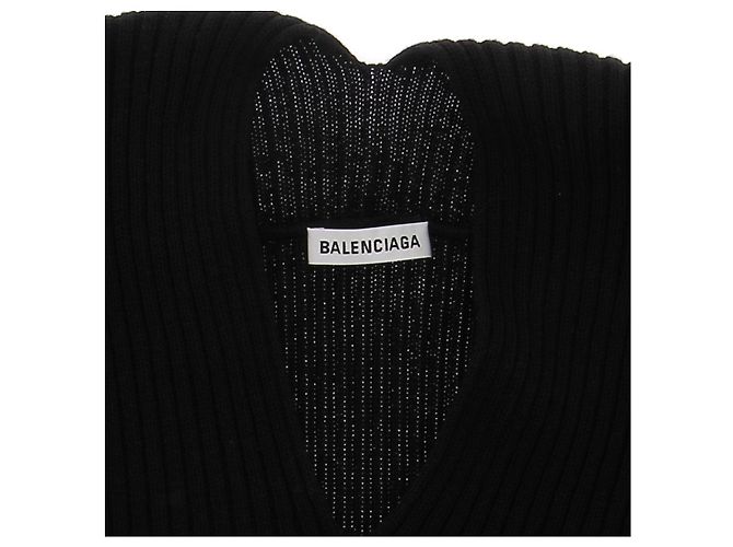 Balenciaga Strickwaren T.International S Wolle Schwarz - Ansicht 5