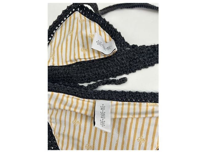 Autre Marque Sie hat mich einen Badeanzug T.International S aus Polyester tragen lassen Schwarz - Ansicht 5
