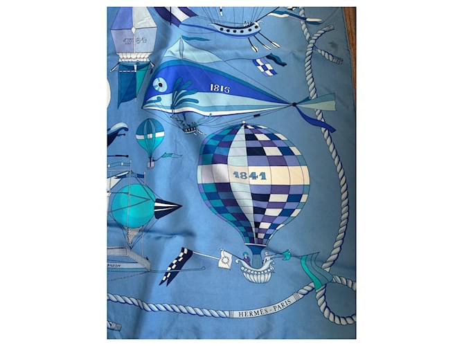 Constance Hermès Hermes Platz Heißluftballons Blau Marineblau Hellblau - Ansicht 3