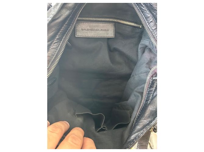 City Borsa Balenciaga in pelle nera Nero - vista 10
