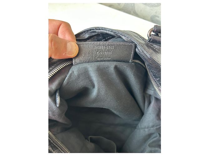 City Borsa Balenciaga in pelle nera Nero - vista 7