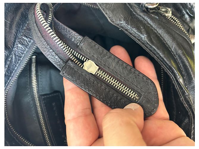 City Borsa Balenciaga in pelle nera Nero - vista 8