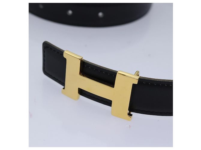 Hermès Cintura in pelle HERMES Constance 31,1" Nera Auth 81360 Nero - vista 2