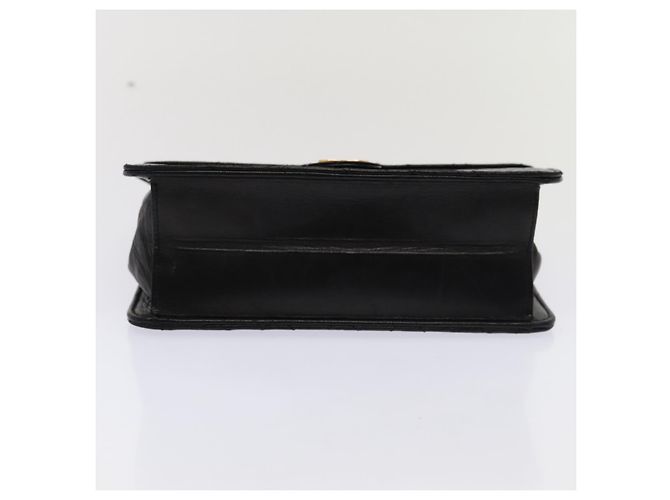 CHANEL Matelassé Ketten-Schultertasche aus Lammleder Schwarz CC Auth 83342 - Ansicht 5