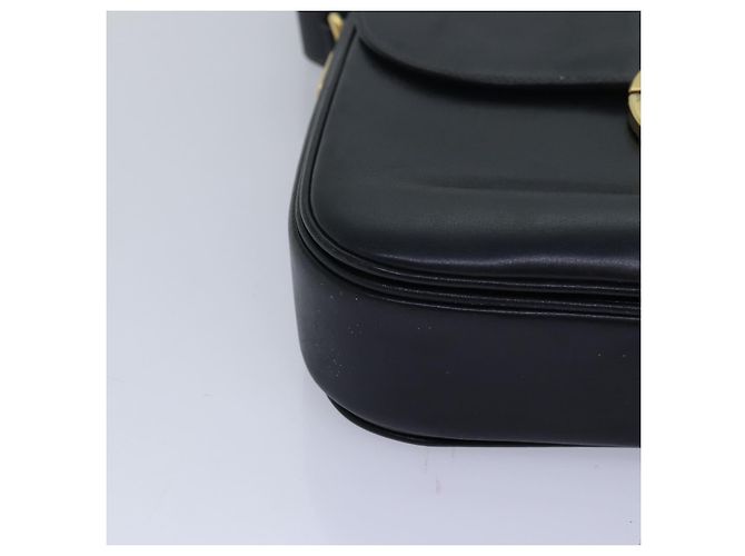 Céline Borsa a spalla CELINE in pelle nera Auth ar12071 Nero D'oro - vista 14