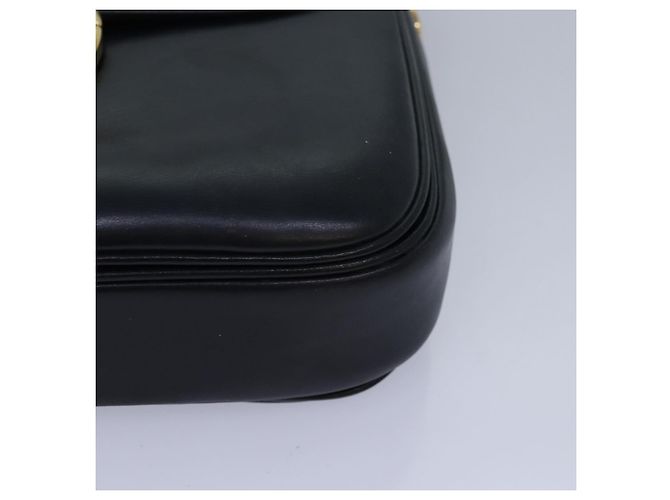 Céline Borsa a spalla CELINE in pelle nera Auth ar12071 Nero D'oro - vista 15