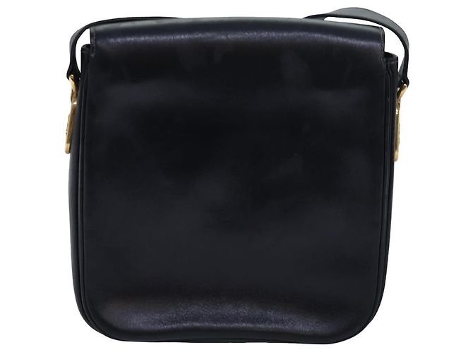 Céline Borsa a spalla CELINE in pelle nera Auth ar12071 Nero D'oro - vista 2