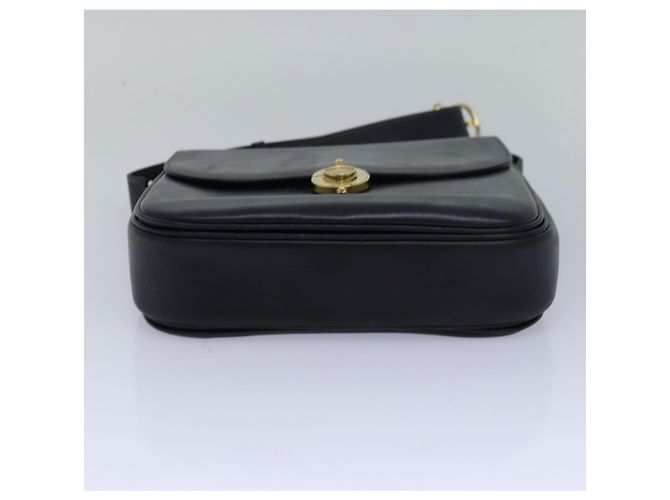Céline Borsa a spalla CELINE in pelle nera Auth ar12071 Nero D'oro - vista 5