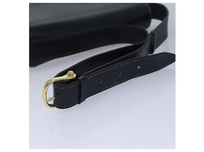 Céline Borsa a spalla CELINE in pelle nera Auth ar12071 Nero D'oro - vista 7