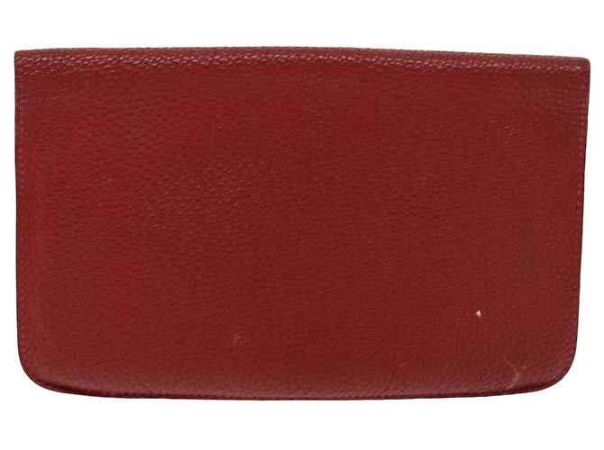 Hermès HERMES Portafoglio Dogon GM in Pelle Rossa Auth bs15767 Rosso - vista 2