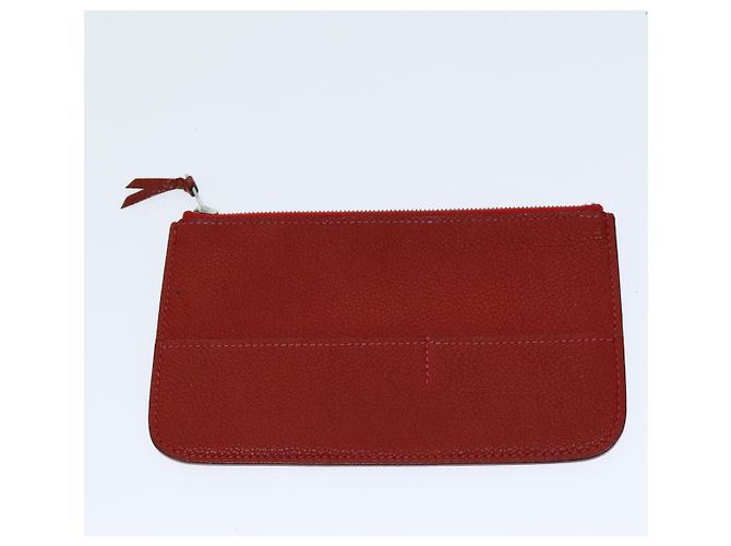 Hermès HERMES Portafoglio Dogon GM in Pelle Rossa Auth bs15767 Rosso - vista 21