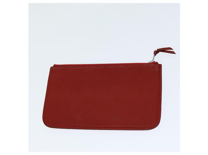 Hermès HERMES Portafoglio Dogon GM in Pelle Rossa Auth bs15767 Rosso - vista 22