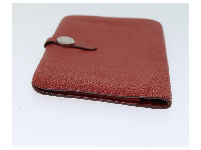 Hermès HERMES Portafoglio Dogon GM in Pelle Rossa Auth bs15767 Rosso - vista 3