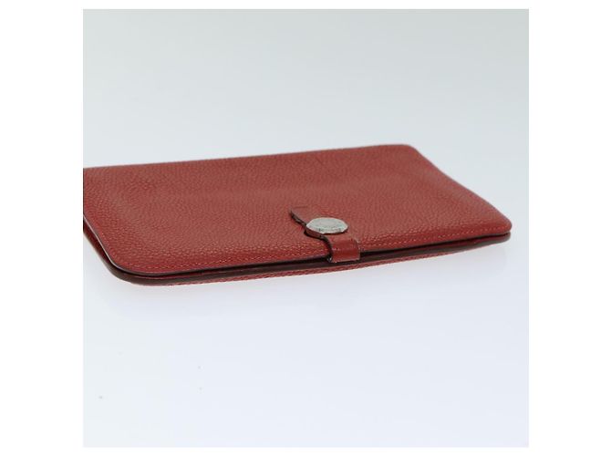 Hermès HERMES Portafoglio Dogon GM in Pelle Rossa Auth bs15767 Rosso - vista 6
