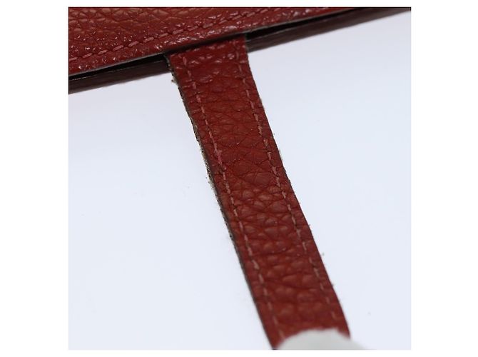 Hermès HERMES Portafoglio Dogon GM in Pelle Rossa Auth bs15767 Rosso - vista 9