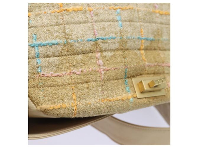 CHANEL Choco Bar Turn Lock Shoulder Bag Wool Multicolor CC Auth bs15780 Multiple colors - view 10