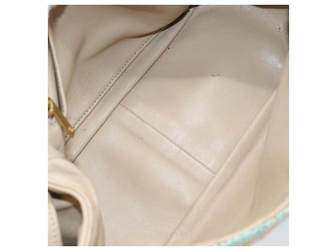 CHANEL Choco Bar Turn Lock Shoulder Bag Wool Multicolor CC Auth bs15780 Multiple colors - view 11