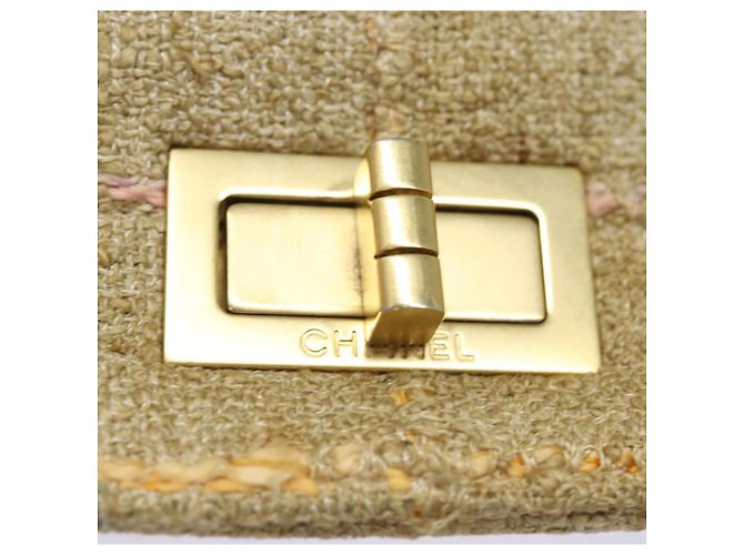 CHANEL Choco Bar Turn Lock Shoulder Bag Wool Multicolor CC Auth bs15780 Multiple colors - view 20