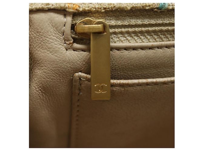 CHANEL Choco Bar Turn Lock Shoulder Bag Wool Multicolor CC Auth bs15780 Multiple colors - view 25