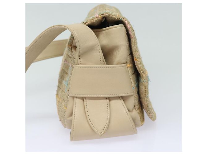 CHANEL Choco Bar Turn Lock Shoulder Bag Wool Multicolor CC Auth bs15780 Multiple colors - view 3