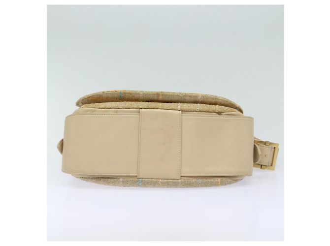 CHANEL Choco Bar Turn Lock Shoulder Bag Wool Multicolor CC Auth bs15780 Multiple colors - view 5