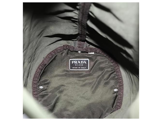 Borsa a Spalla PRADA Nylon Khaki Auth 82572 Cachi - vista 10