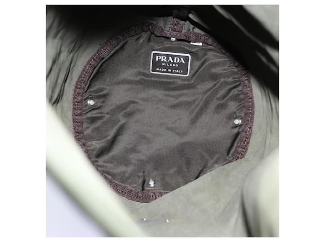 Borsa a Spalla PRADA Nylon Khaki Auth 82572 Cachi - vista 11