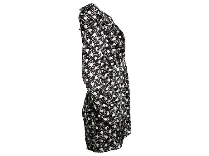 Sandro, vestido de bolinhas preto e branco - vista 4