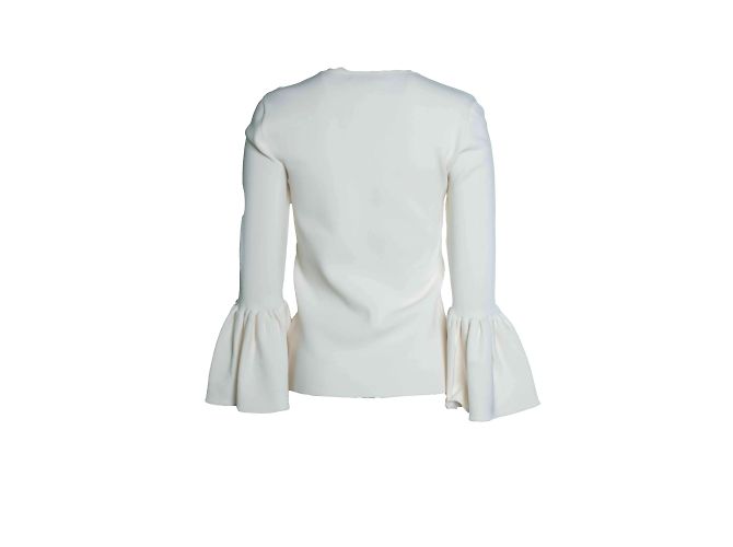 Autre Marque Suistudio, white Cooper bell sleeve top - view 3