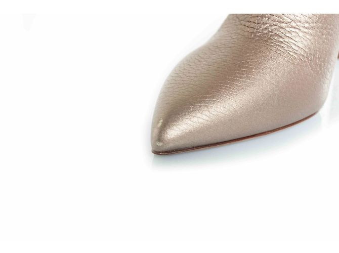 Botas de cuero Rockstud de Valentino Garavani Plata Dorado - vista 9