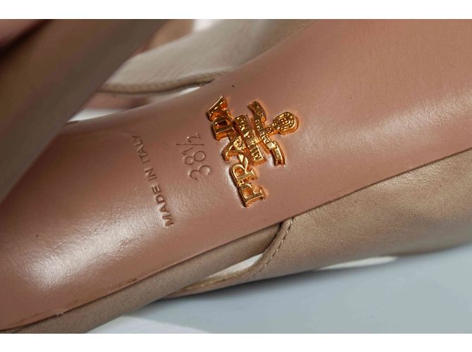 Prada, Slingback-Absätze mit versteckter Plattform Braun Grau - Ansicht 8