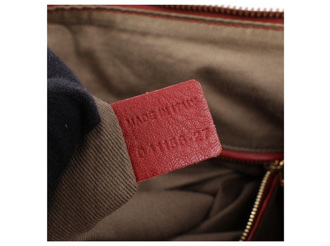 Chloé Hobo Marcie Grande in Pelle di Vitello Garnet - vista 18