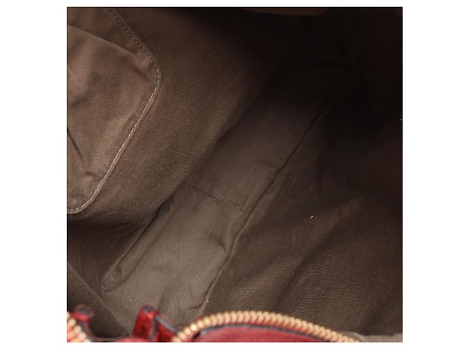 Chloé Hobo Marcie Grande in Pelle di Vitello Garnet - vista 20