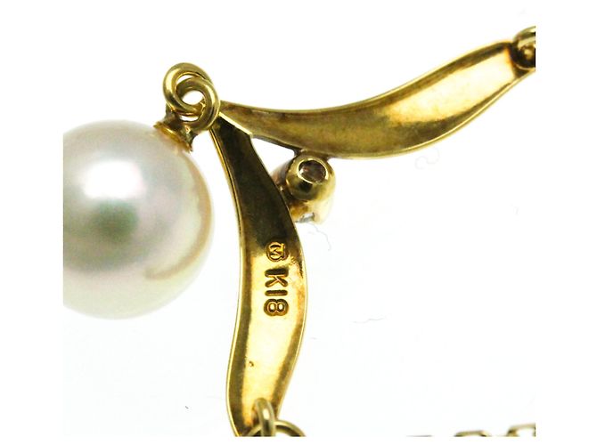 Mikimoto Perlen-Diamant-Pendelkette - Ansicht 3