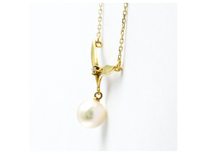 Mikimoto Perlen-Diamant-Pendelkette - Ansicht 4