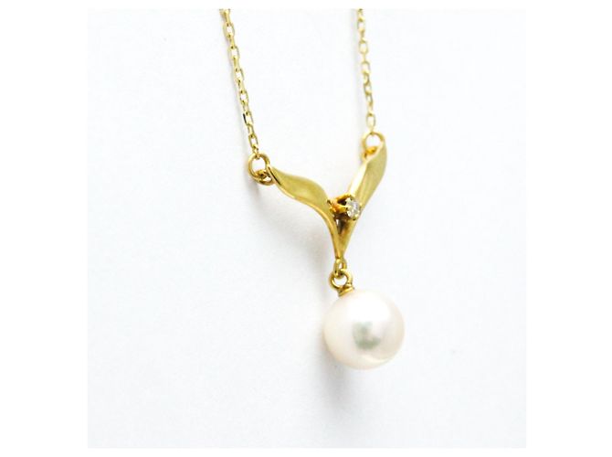 Mikimoto Perlen-Diamant-Pendelkette - Ansicht 5