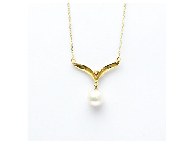 Mikimoto Perlen-Diamant-Pendelkette - Ansicht 7