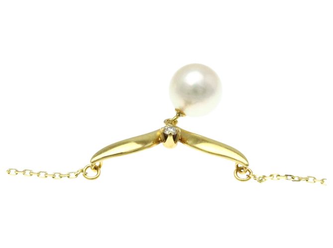 Mikimoto Perlen-Diamant-Pendelkette - Ansicht 8