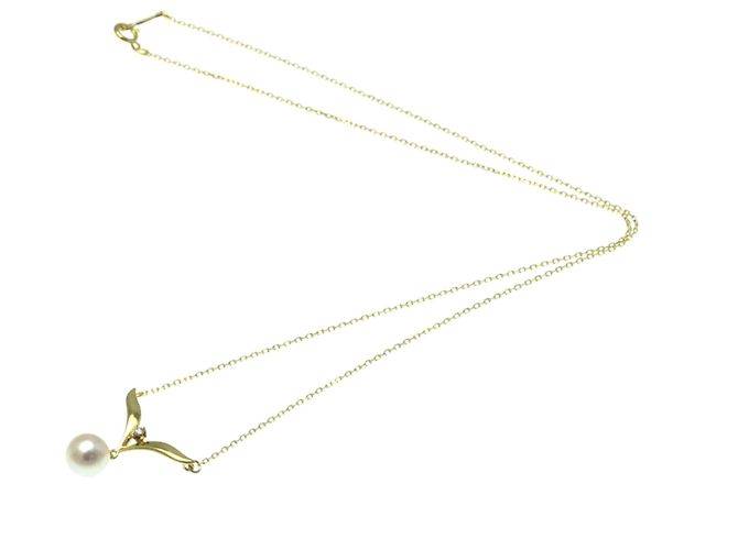 Collana pendente in perle e diamanti Mikimoto - vista 11