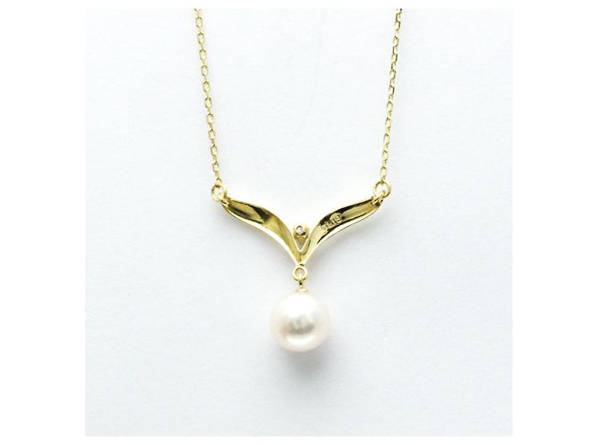 Collana pendente in perle e diamanti Mikimoto - vista 2