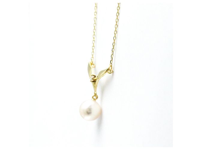 Collana pendente in perle e diamanti Mikimoto - vista 3