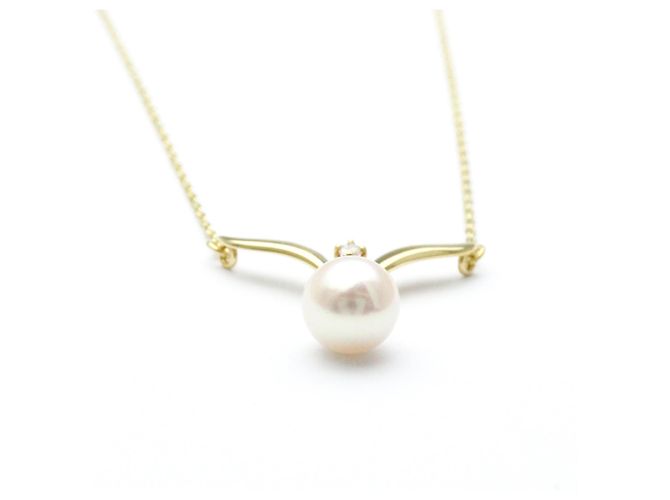 Collana pendente in perle e diamanti Mikimoto - vista 5