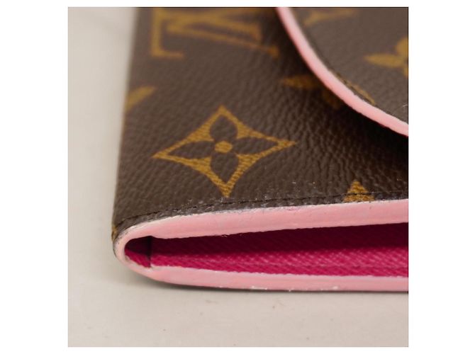 Lange Brieftasche Louis Vuitton Monogramm Emily Braun Pink Fuschia - Ansicht 11