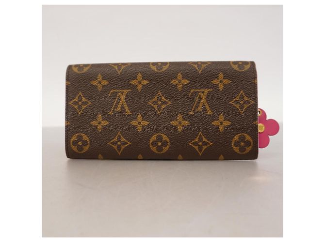 Lange Brieftasche Louis Vuitton Monogramm Emily Braun Pink Fuschia - Ansicht 12