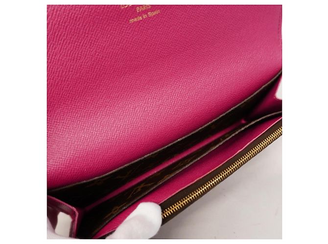 Lange Brieftasche Louis Vuitton Monogramm Emily Braun Pink Fuschia - Ansicht 4