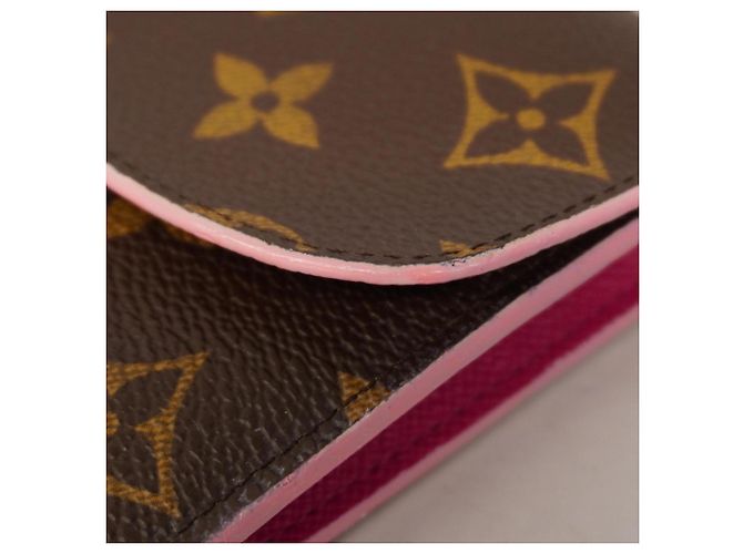 Lange Brieftasche Louis Vuitton Monogramm Emily Braun Pink Fuschia - Ansicht 8