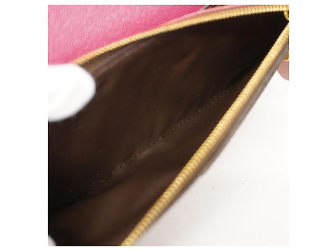 Lange Brieftasche Louis Vuitton Monogramm Emily Braun Pink Fuschia - Ansicht 9