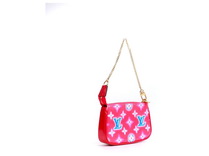 LOUIS VUITTON - Limitierte Mini Louis Vuitton Accessoire Tasche aus rosa Lackleder Pink - Ansicht 2