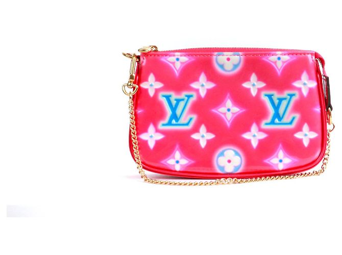 LOUIS VUITTON - Limitierte Mini Louis Vuitton Accessoire Tasche aus rosa Lackleder Pink - Ansicht 3
